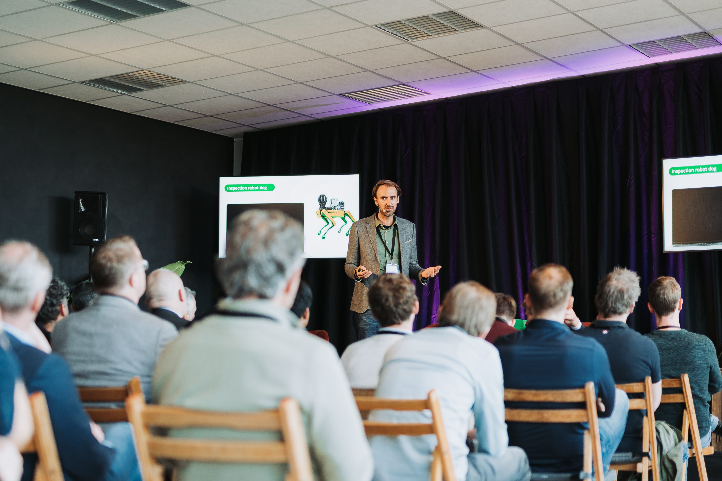 Presentatie Wessel Reurslag van Heineken tijdens Robots in Business 2023